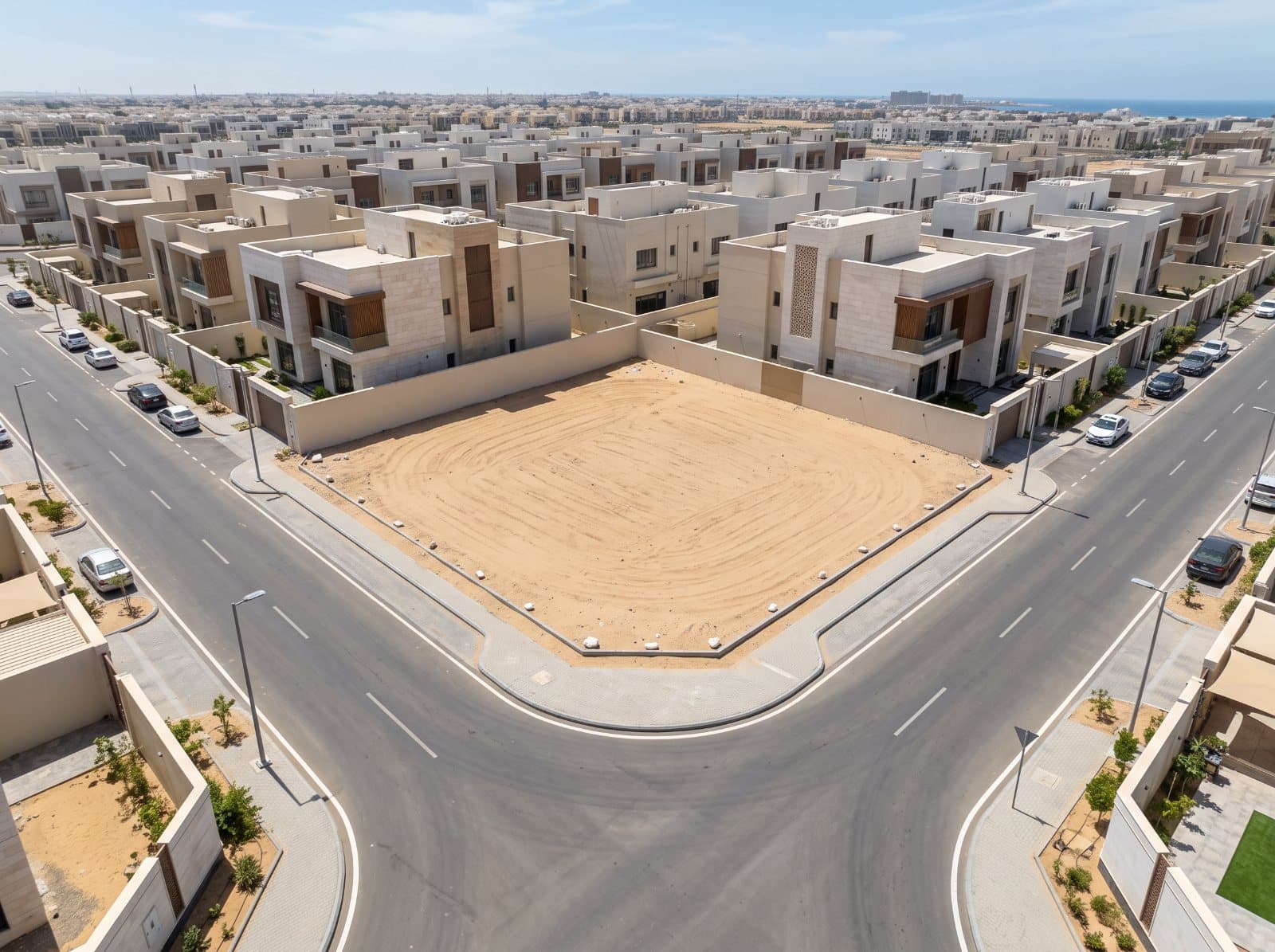 أرض سكنية على شارعين